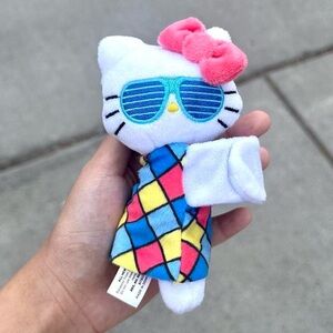 Hello Kitty Plush with Pink Bow and Blue Sunglasses